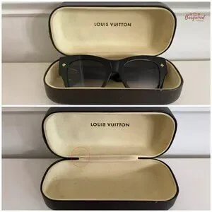 Authentic LOUIS VUITTON Black Acetate 2021 Rendez-Vous Square Sunglasses Z1562W Louis Vuitton Black Acetate Rendez-Vous Cat Eye Oversized  main image 4